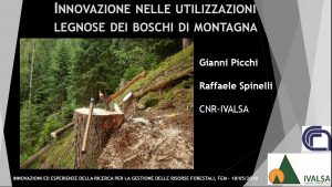 Progetto SLOPE: selvicoltura di precisione Progetto SLOPE: selvicoltura di precisione